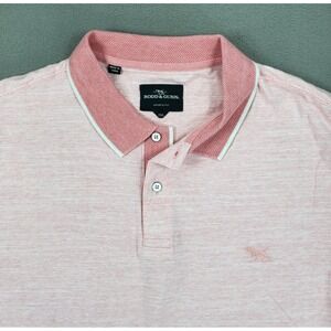 Rodd‎ & Gunn Men Sports Fit Pink Short Sleeve Pique Polo Shirt Size 2XL